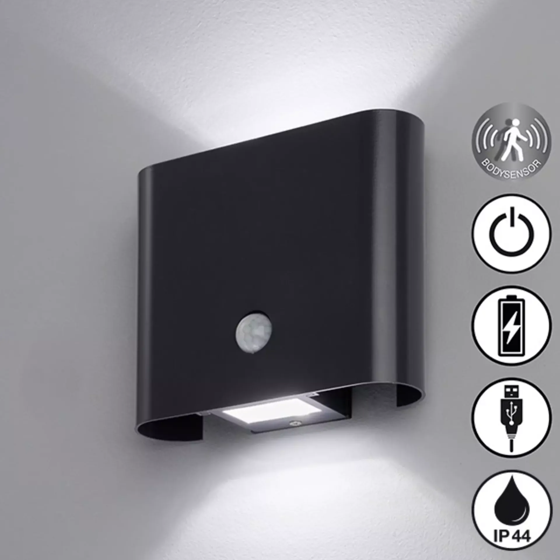 Akku- Und Solarleuchten | Außenwandleuchten | FHLighting Wand-Aussenleuchte